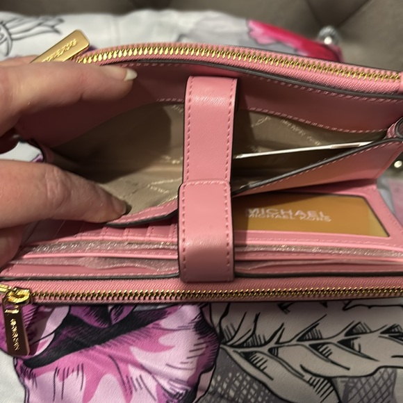 Michael Kors Jet Set Ombré Logo Double Zip Wristlet Wallet Phone Case Hol - Picture 7 of 10